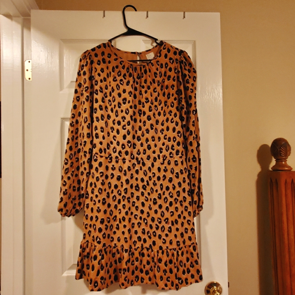 Leapord Long Sleeve Dress